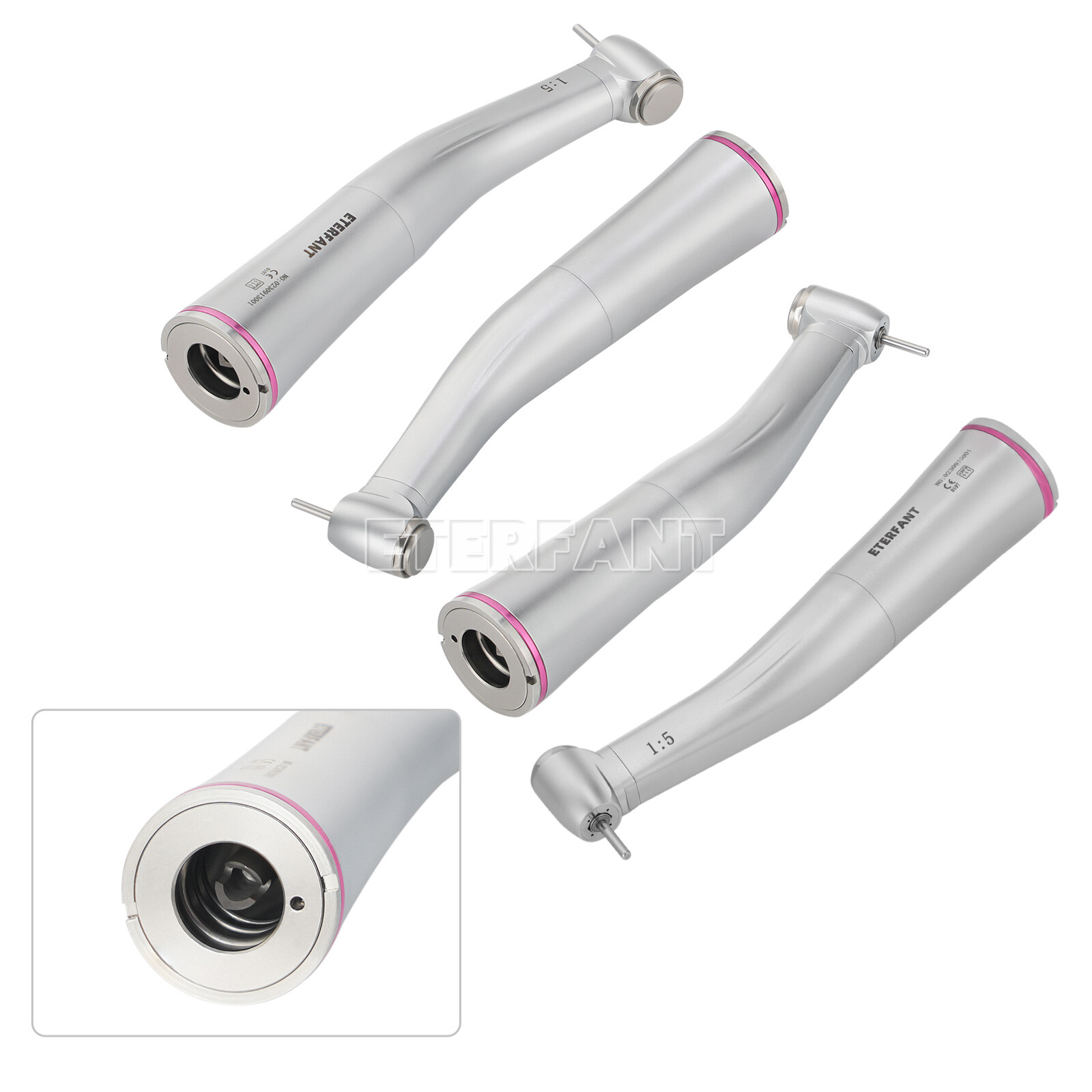 ETERFANT Demtal 1:5 Increasing Contra Angle Handpiece without Fiber Optic LED