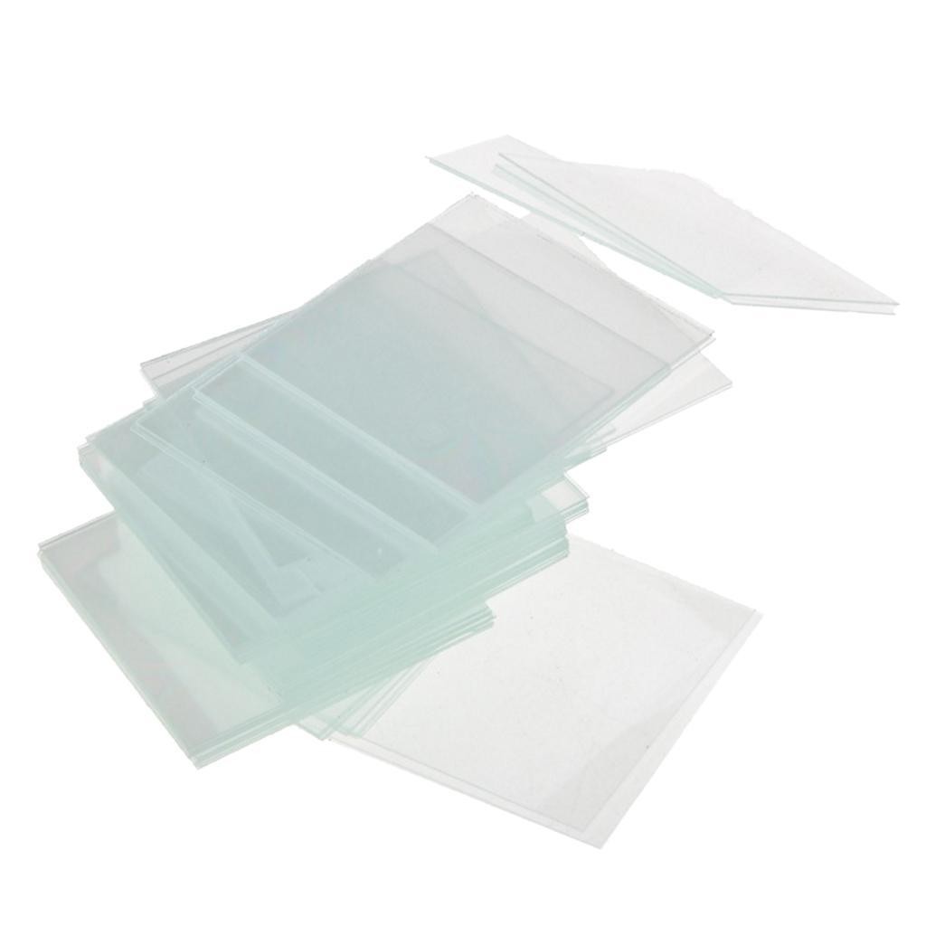 Blank Glass Slides 100pc Pre-Cleaned Square Slips Coverslips