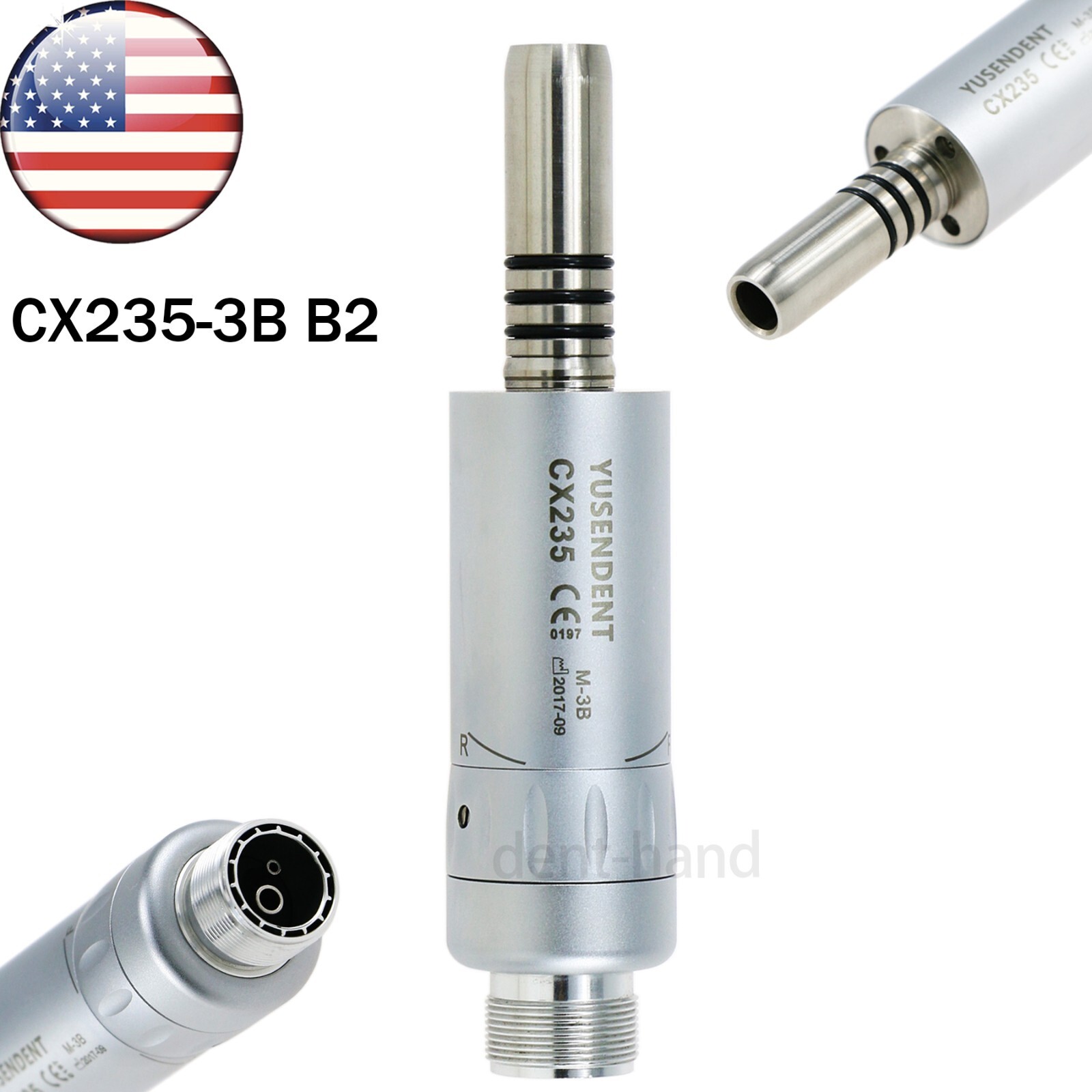 US COXO Dental Low Speed Handpiece 2 Holes Air Motor CX235-3B B2 Inner Water