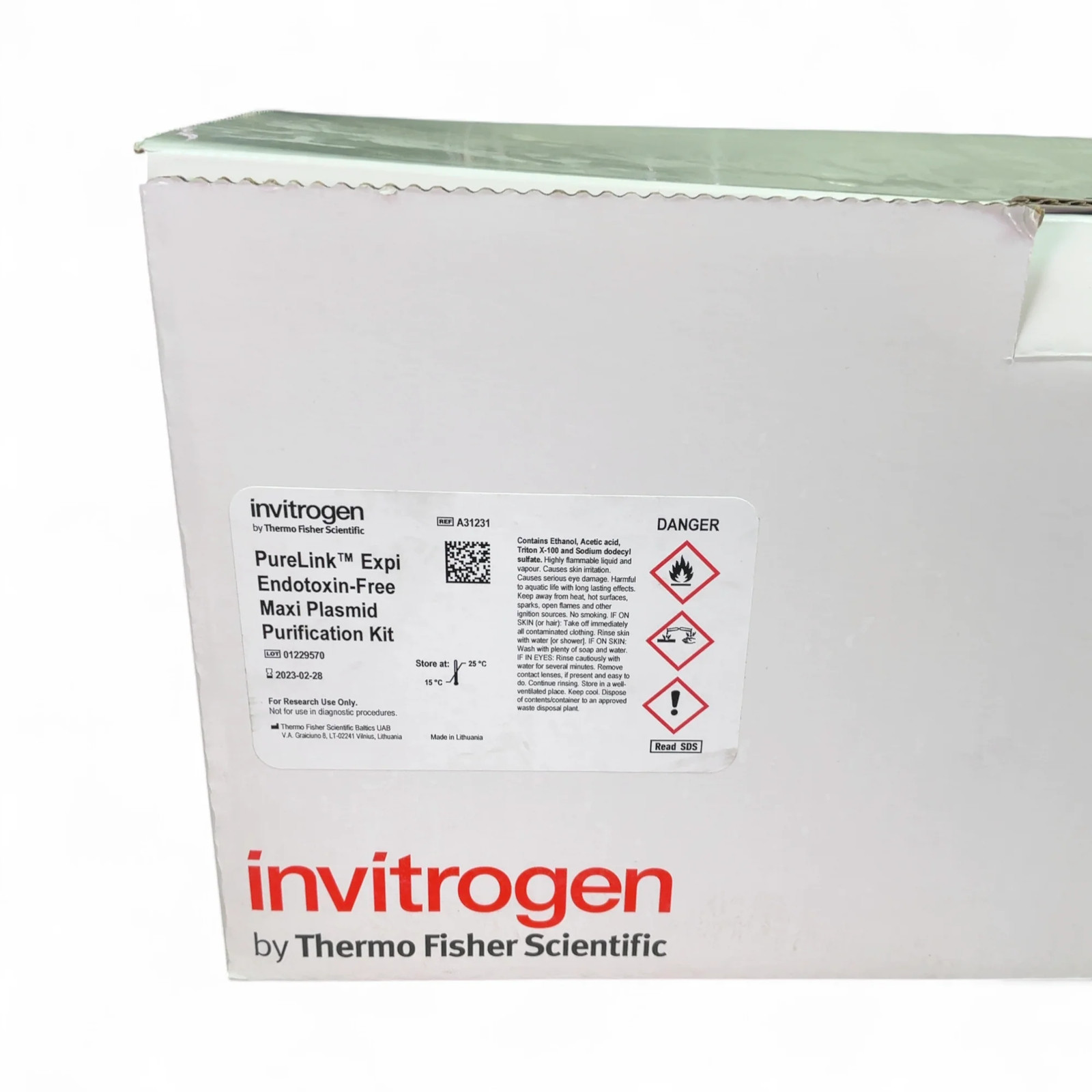 Invitrogen PureLink Expi Endotoxin-Free Maxi Plasmid Purification Kit A31231 …