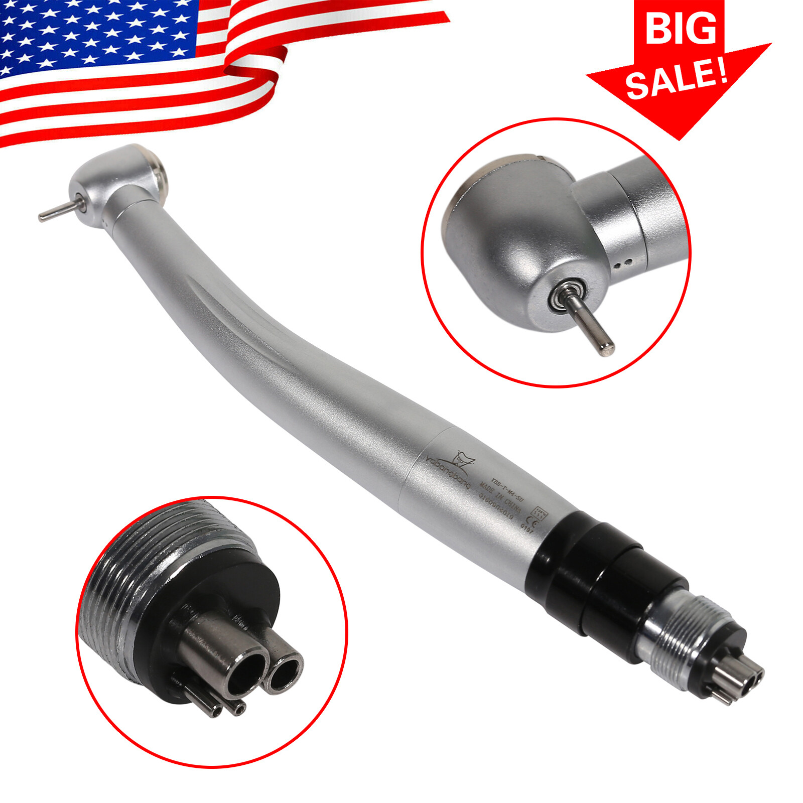 Dental High Speed Turbine Handpiece Standard/Large Head /Coupler 4 H fit NSK