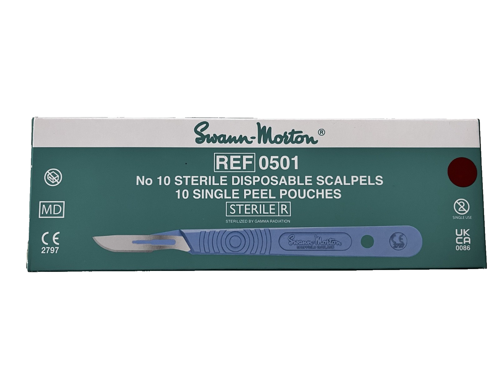 Swann-Morton® #10 Non Sterile Disposable Scalpels #0501 – exp 10/2029