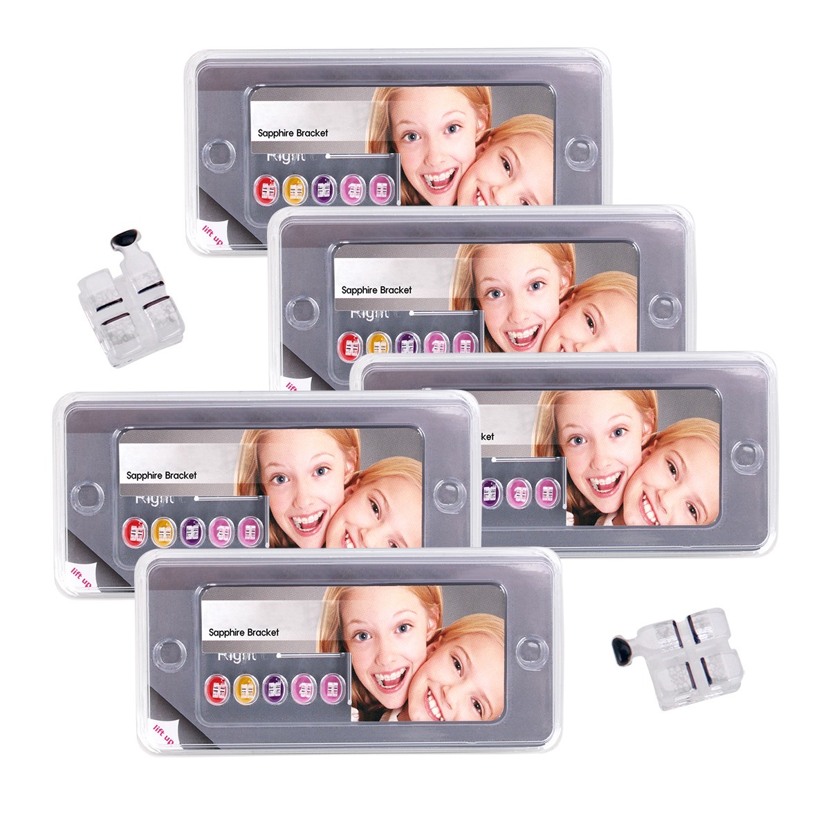 ABSOLUTE Dental Orthodontic Ceramic Brackets Braces Mini Roth 022 Hooks 345 FDA