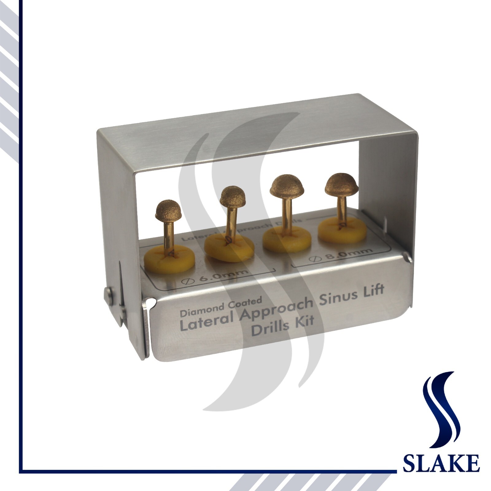 SLAKE Dental Lateral Approach Sinus Lift Drills Kit Membrane Diamond Coated CE