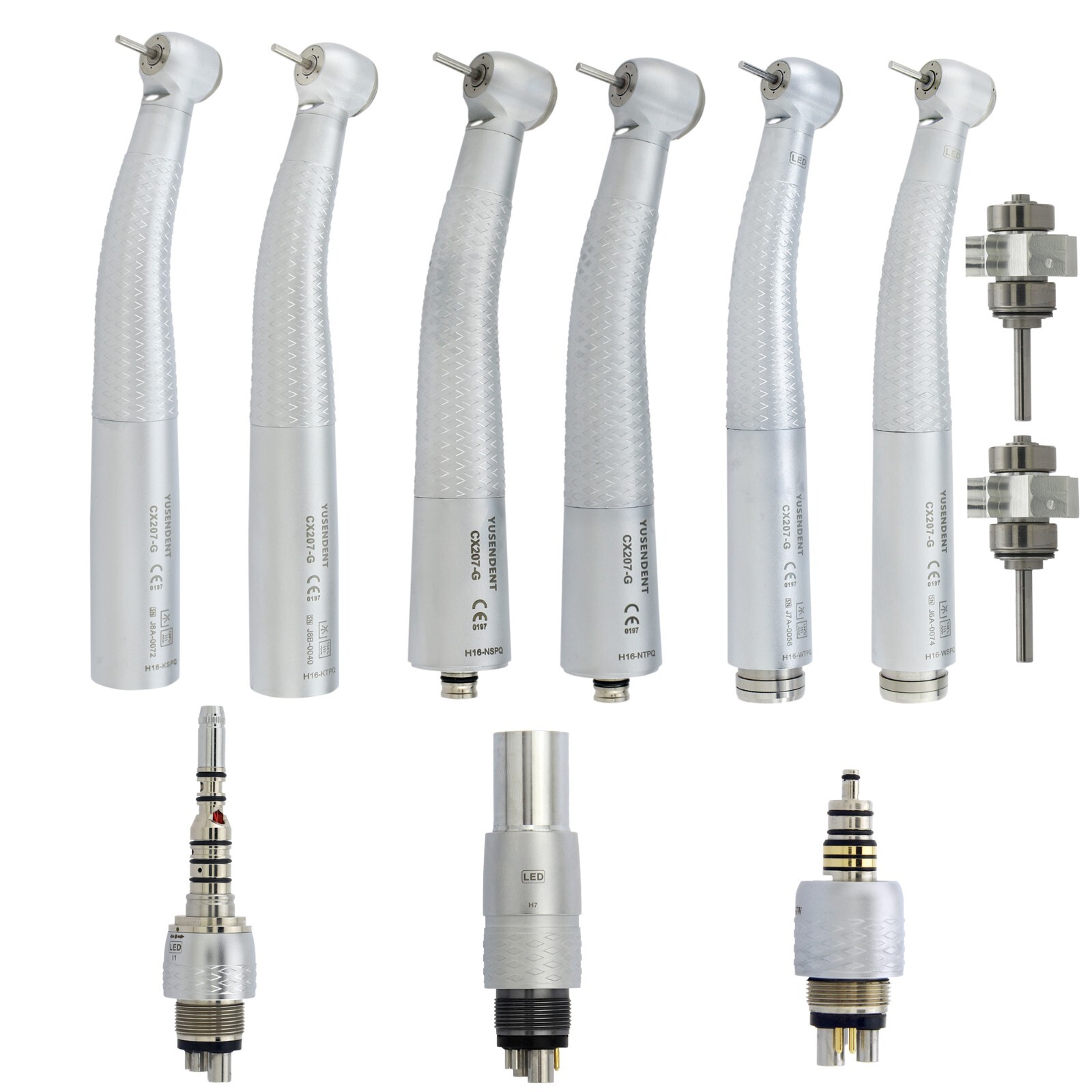 COXO Dental Fiber Optic High Speed Turbine Handpiece KaVo NSK LED Coupler 6 Hole