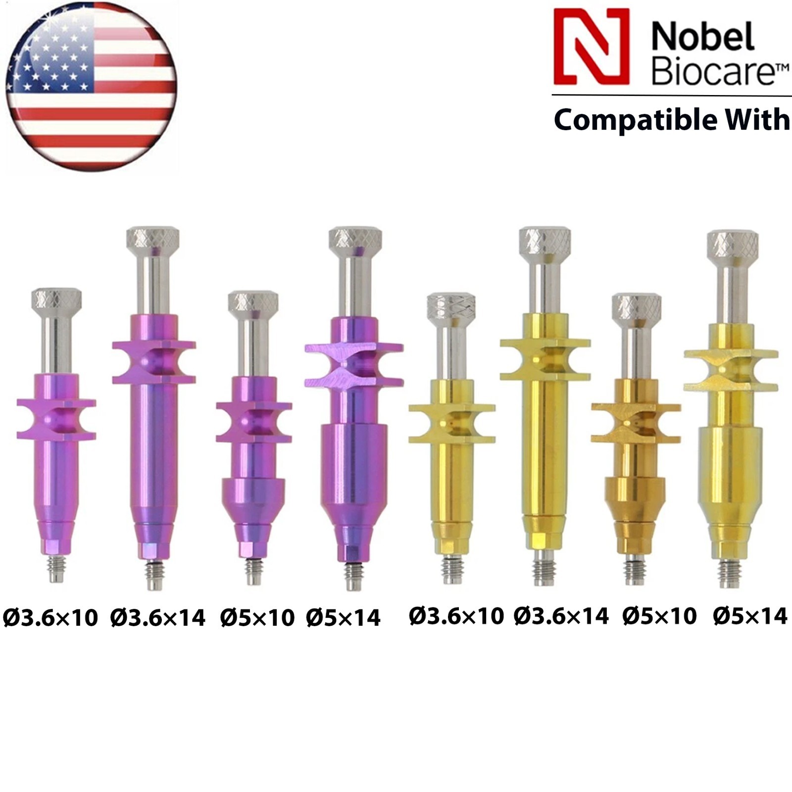 US Dental Impression Transfer Coping Open Close Tray RP/NP Lab Analog Fits Nobel