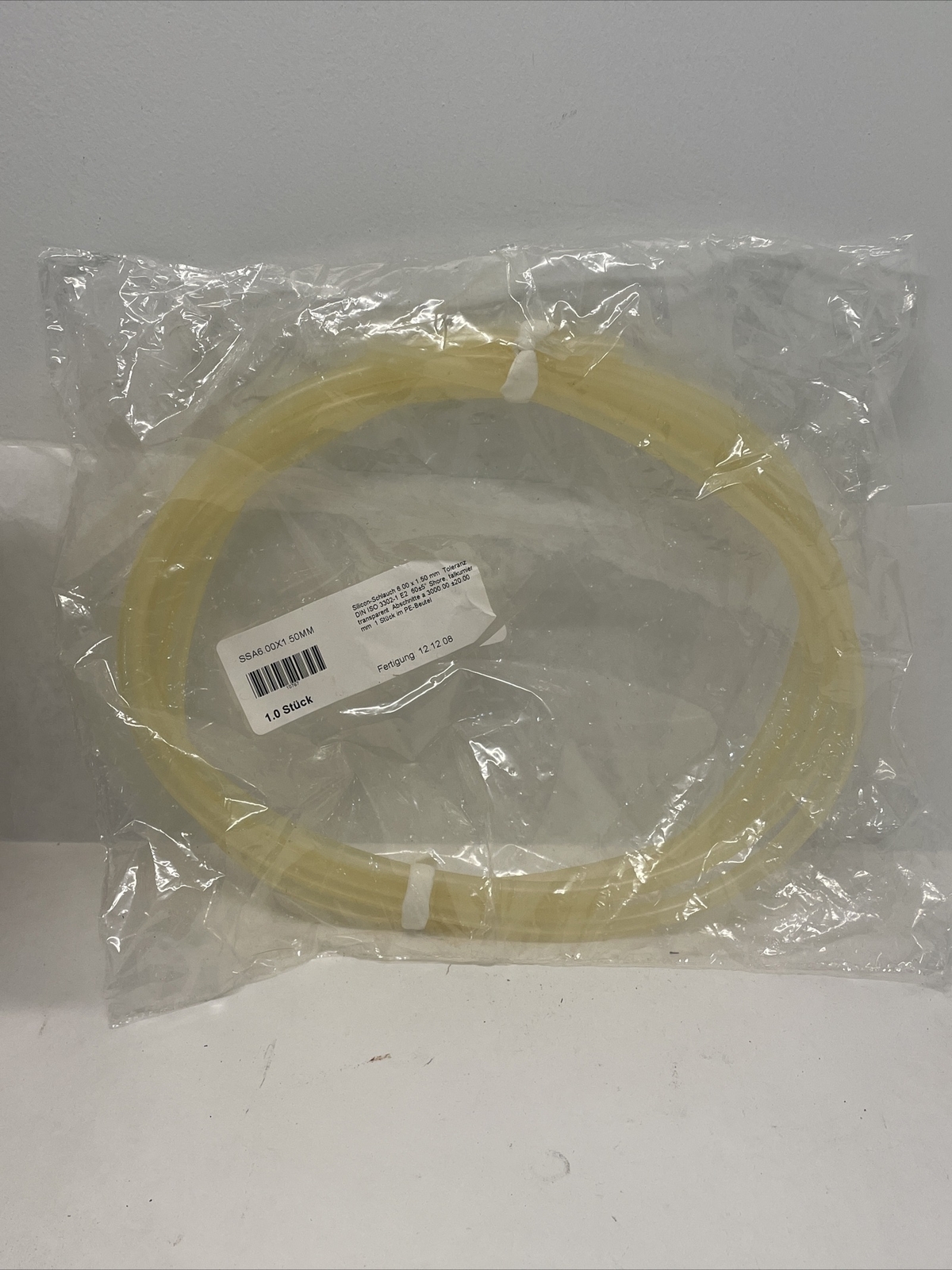 BUCHI 10767 6M x 1.50mm Silicon Hose SSA6.00X1.50MM ISO 3302-1