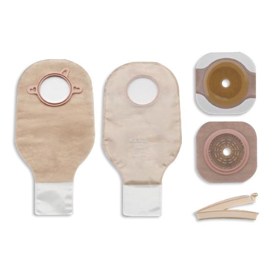 Hollister New Image 19103 2-Piece Clear Ileostomy/Colostomy Pouch, 57mm Flange,