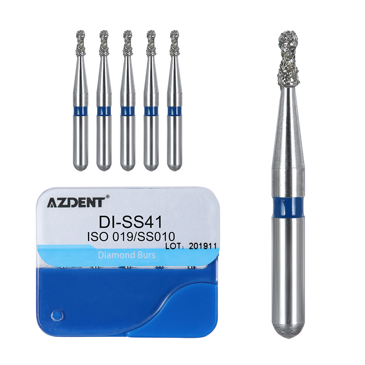 100pcs Dental Diamond Burs for High Speed Handpiece Medium FG1.6MMⅠ/ Ⅱ Type