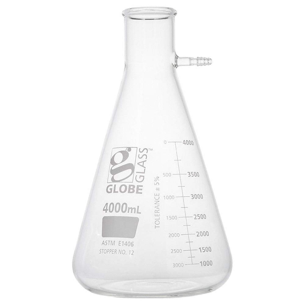 GLOBE SCIENTIFIC Filtering Flask,4 L,360 mm H 811GH0