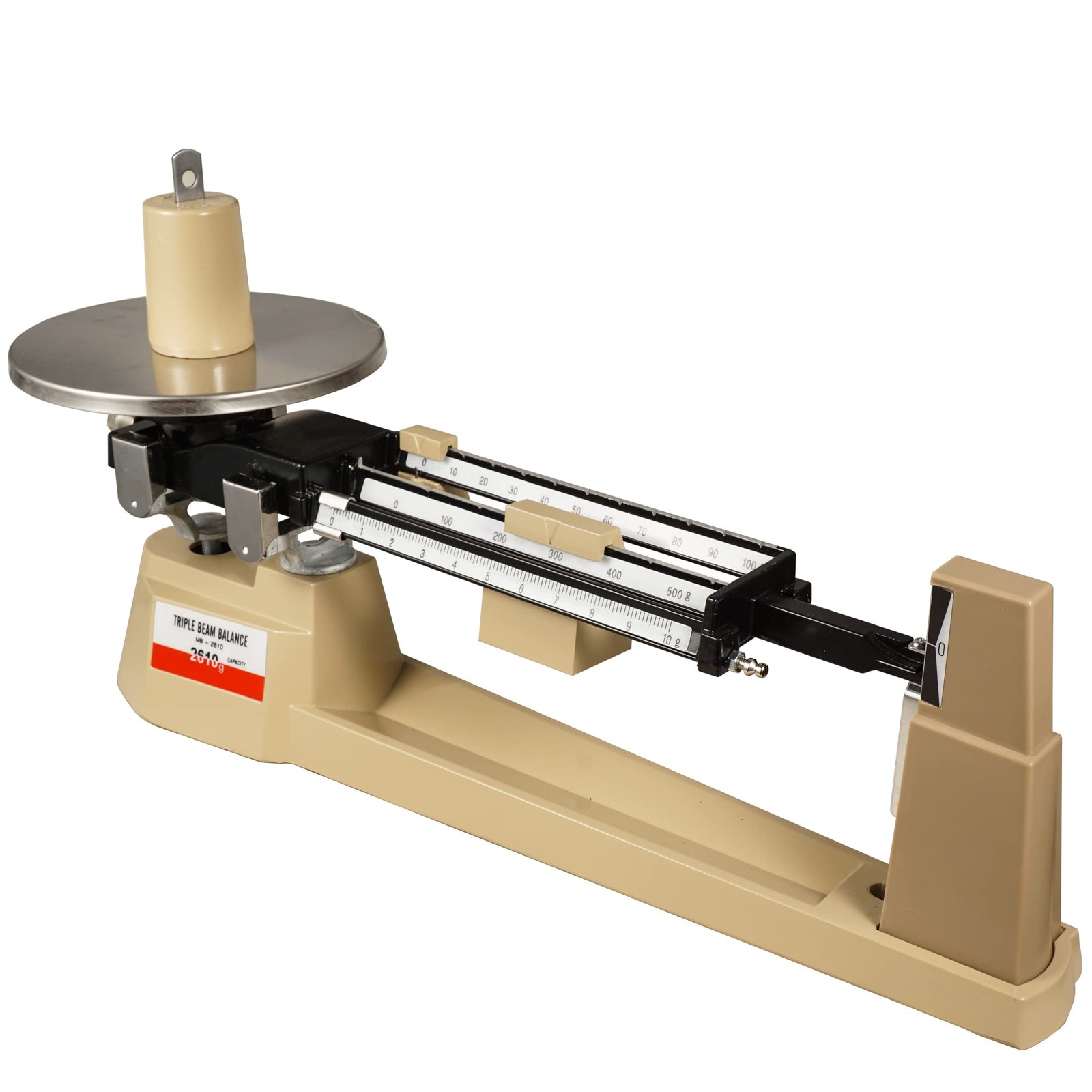 Triple Beam Balance Mechanical Lab Scale 2610g/0.1g with Stainless Steel Weig…