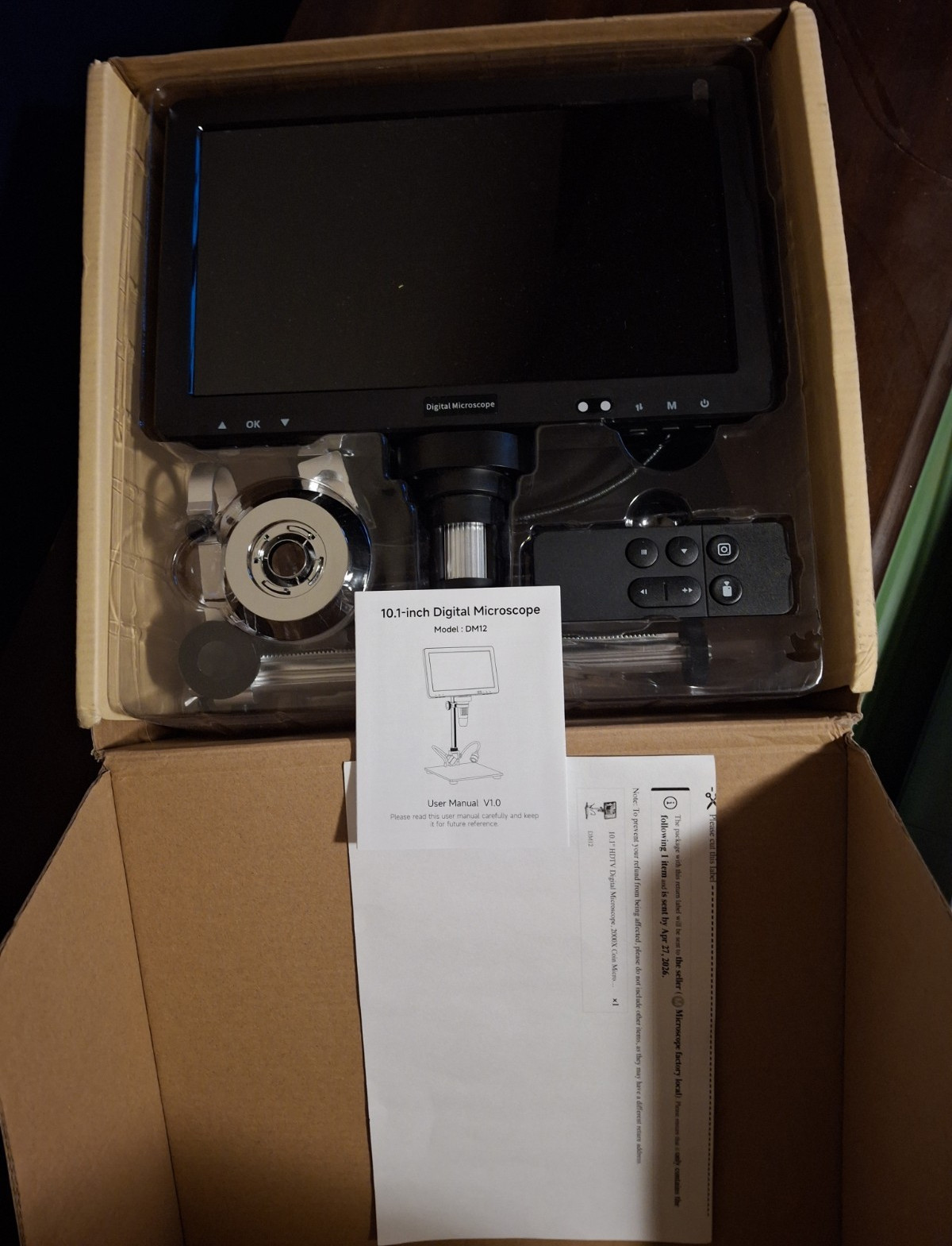 DM12 Digital Microscope Upright with Monitor for Biological Laboratory