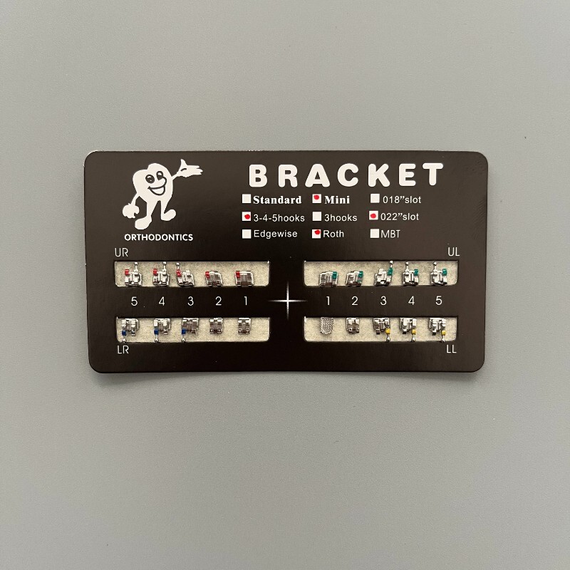 Dental Ortho Metal Brackets Braces Mini Roth MBT 022 345 Hooks 20Pcs/Set