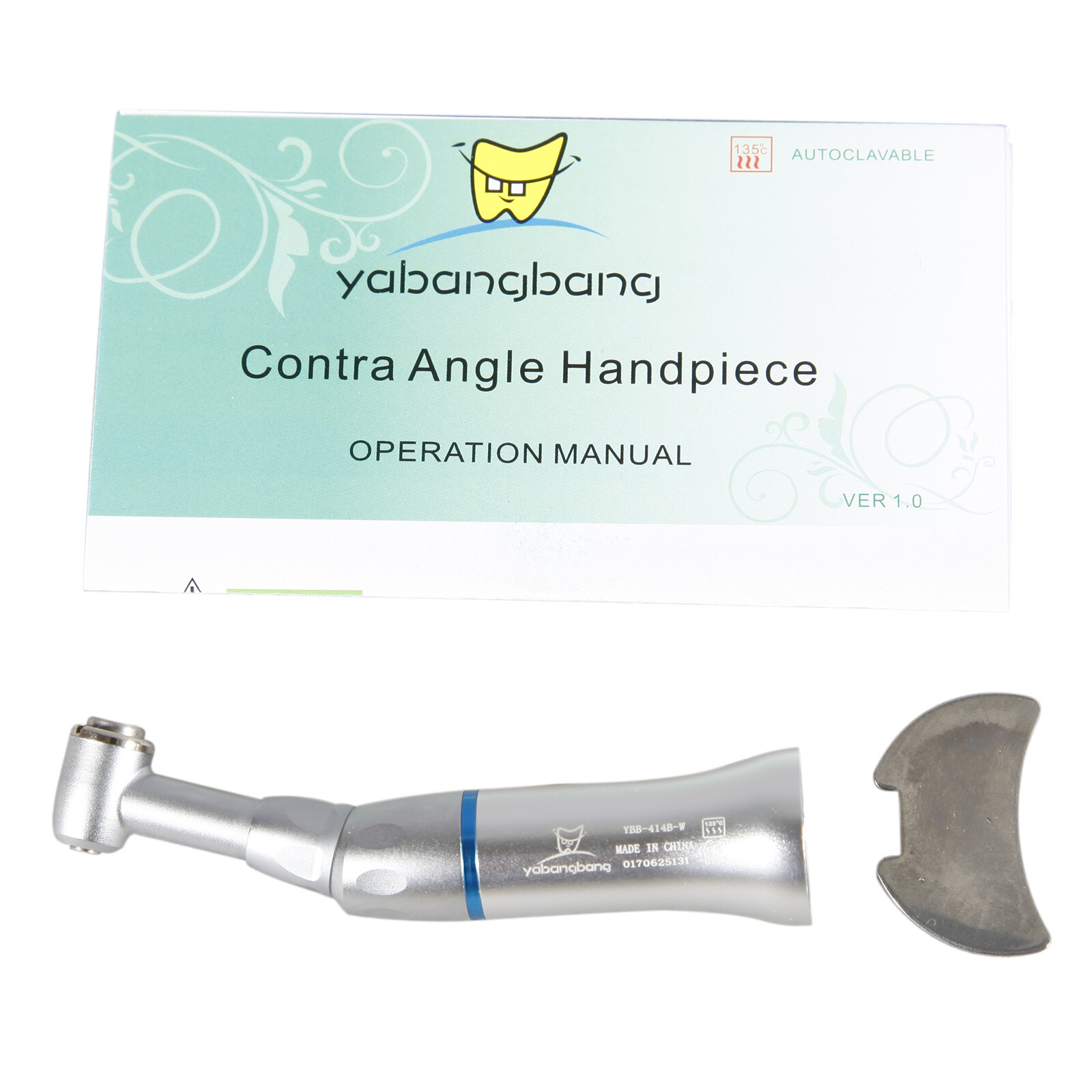 YAD Dental 1:1 Slow Low Speed Handpiece Contra Angle Push Button E-Type