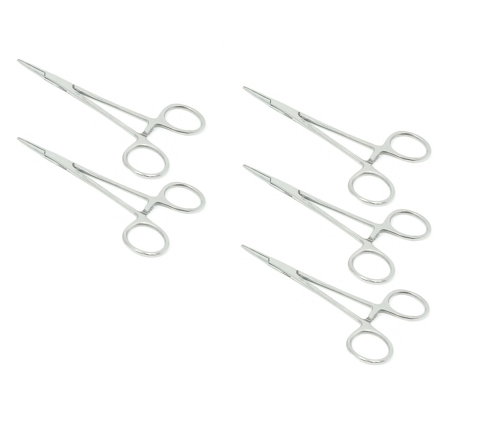 5 Premium Kelly Locking Hemostat Forceps 5.5″ Straight SS Surgical Instrument