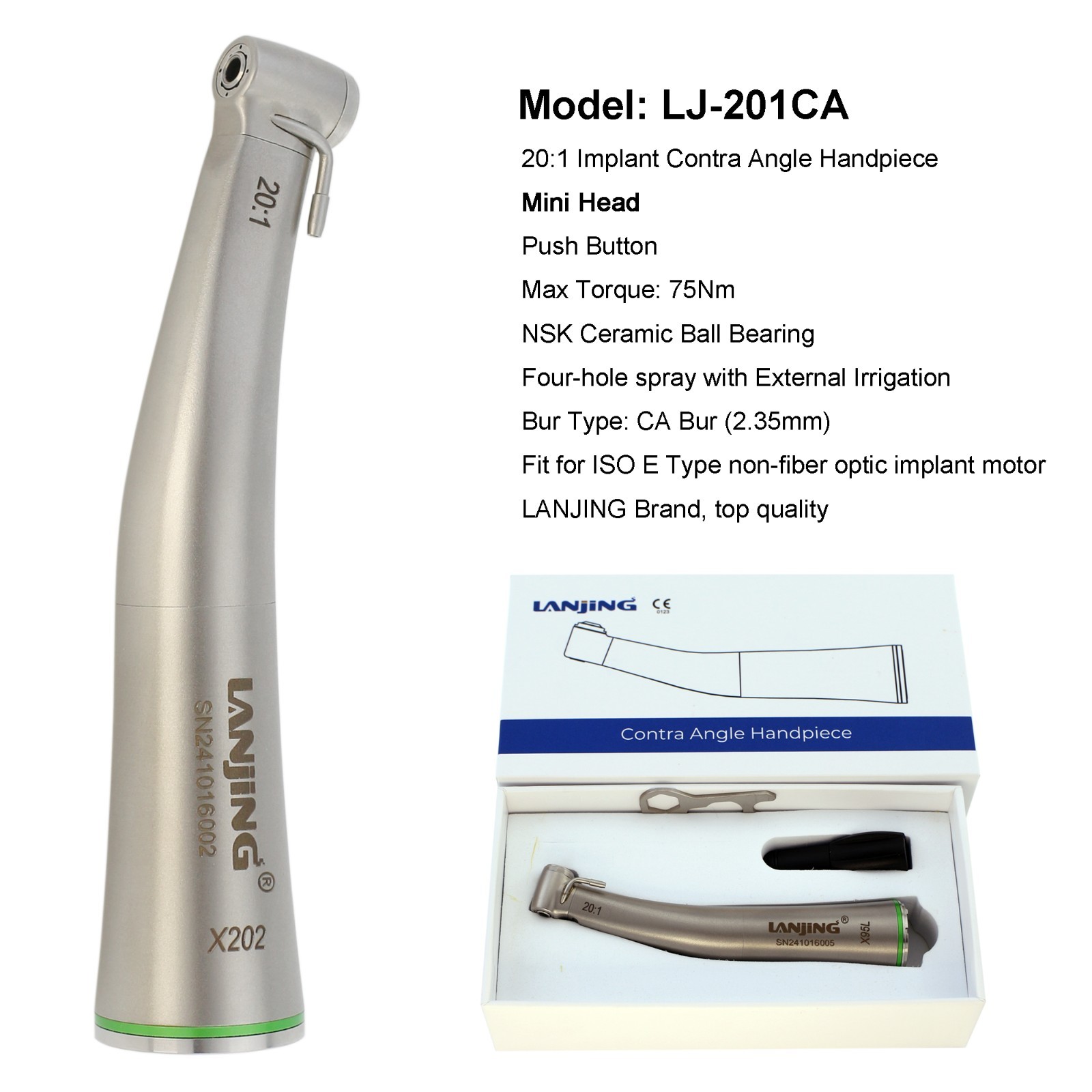 COXO Dental Implant Motor 20:1 32:1 Contra Angle 1:1 1:2 Surgical Handpiece NSK