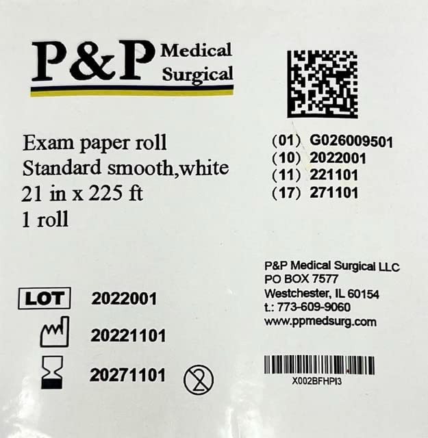 Disposable Medical Exam Table Paper – White, Smooth Finish, Moisture Resistant,