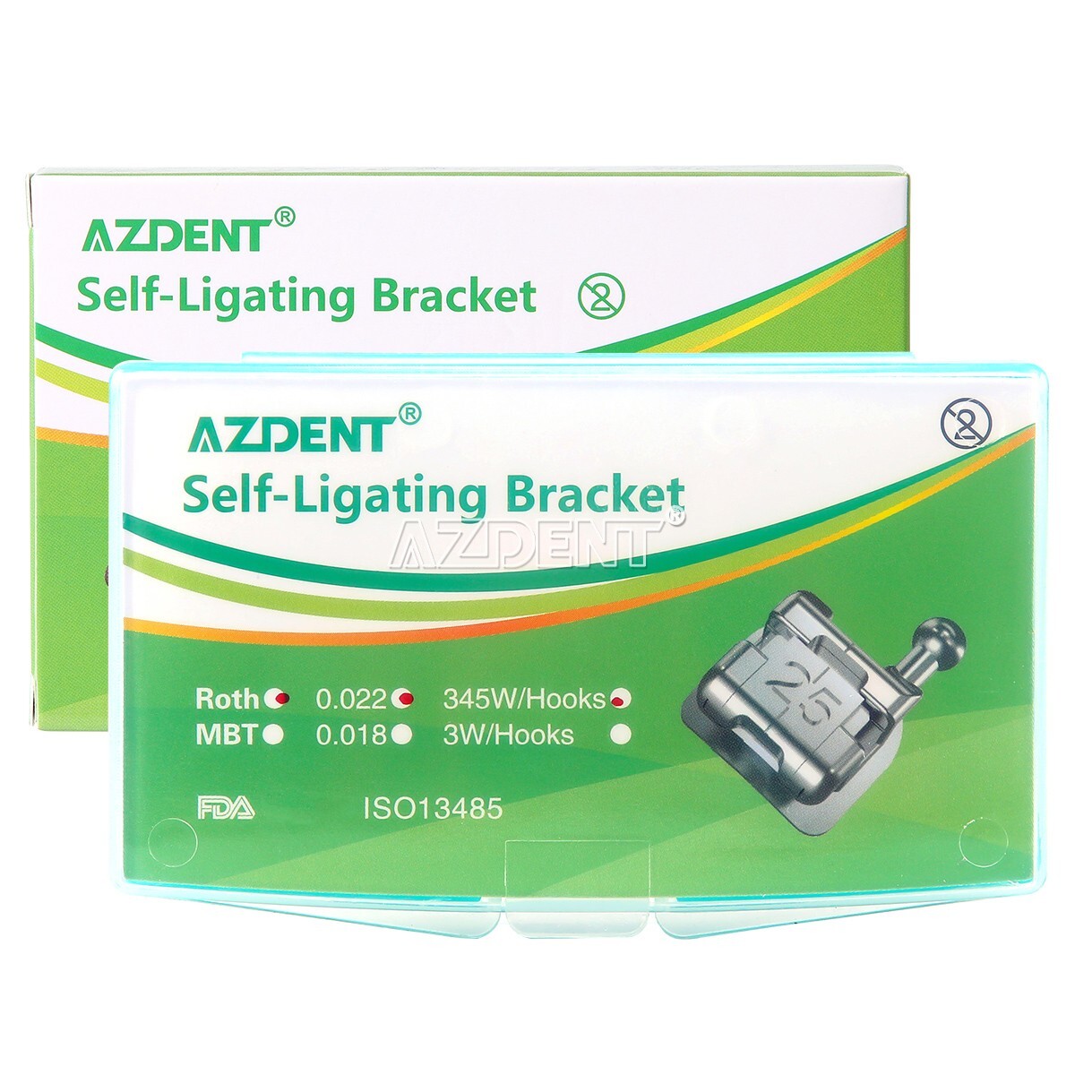 Dental Orthodontic Brackets Braces Self-Ligating Mini Roth.022 Hooks 345 USA