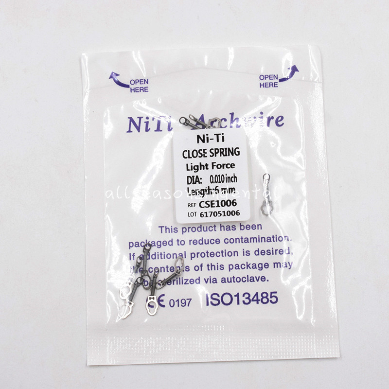 10 Pcs Dental Orthodontic NiTi Alloy Closed Coil Spring 0.012/0.010 For Implant