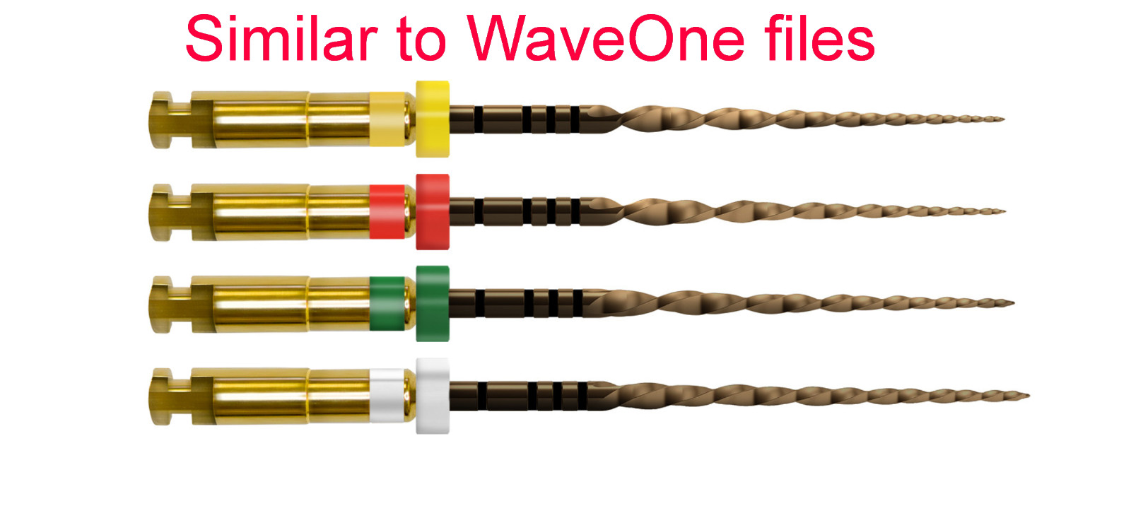 SS White ExactFlow H reciprocating files (pack of 3 or 4) Similar to WaveOne