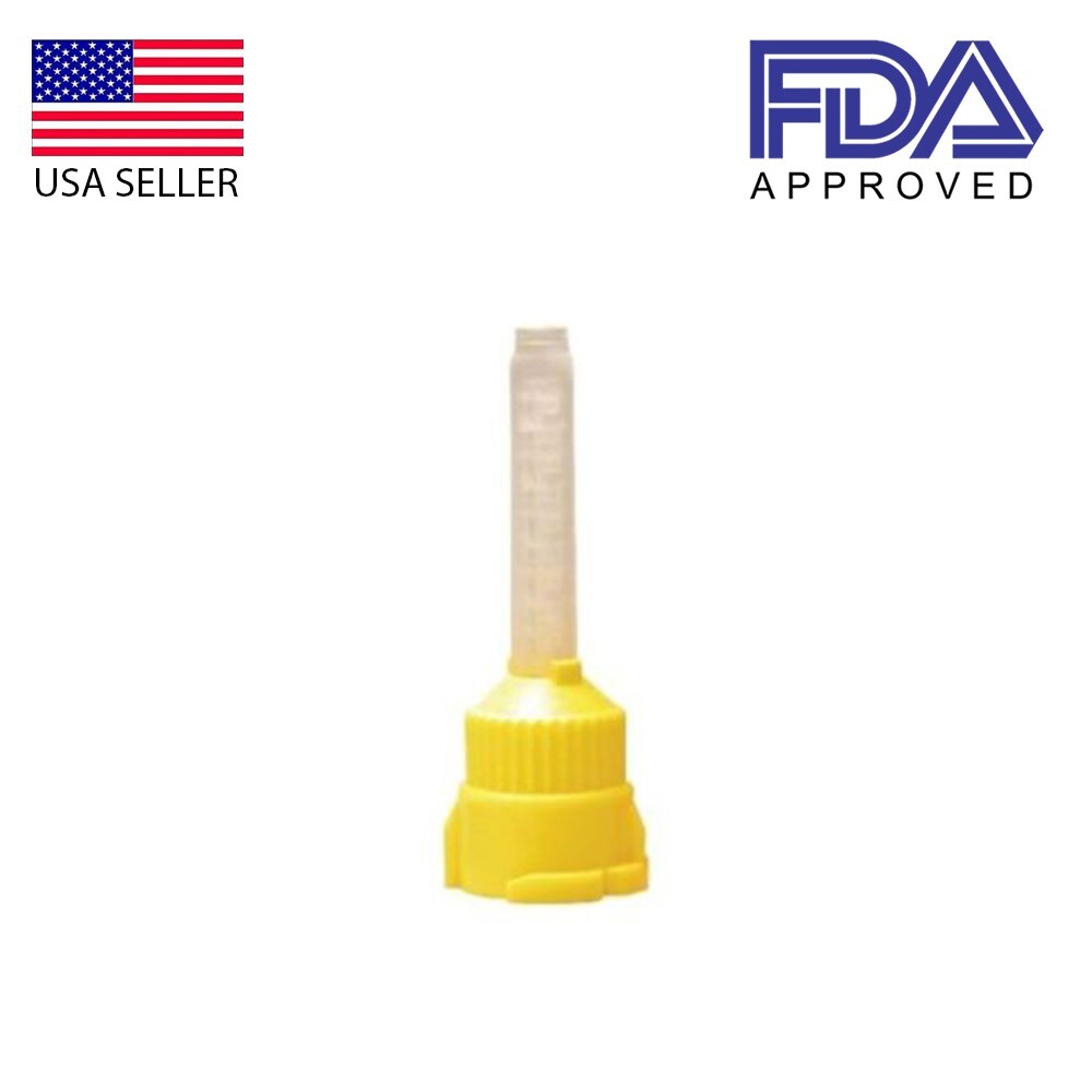 Original T-Style Mixing Tips Yellow 4.2mm Approve New 50 tips/ bag