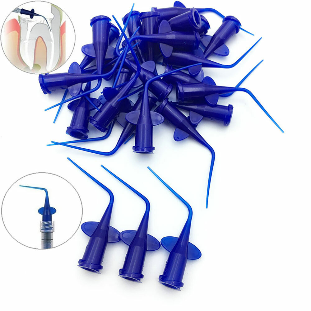 Dental Endo Irrigation Needle Syringe Tips Disposable Irrigator 0.25/0.35mm USA