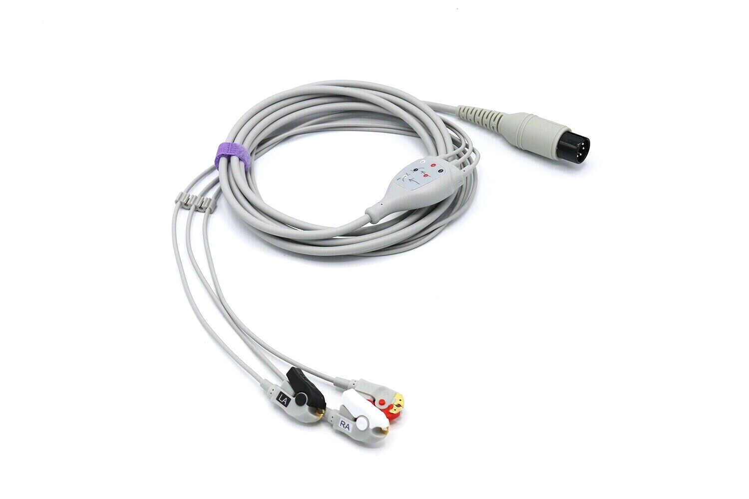 Welch Allyn ECG Cable 6 Pin 3 Leads Grabber AHA Compatible – Same Day Shipping