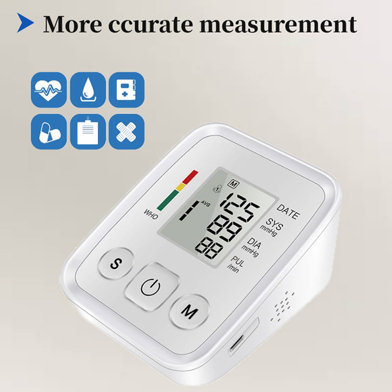Automatic Arm Blood Pressure Monitor BP Cuff Gauge Heart Rate Machine Tester
