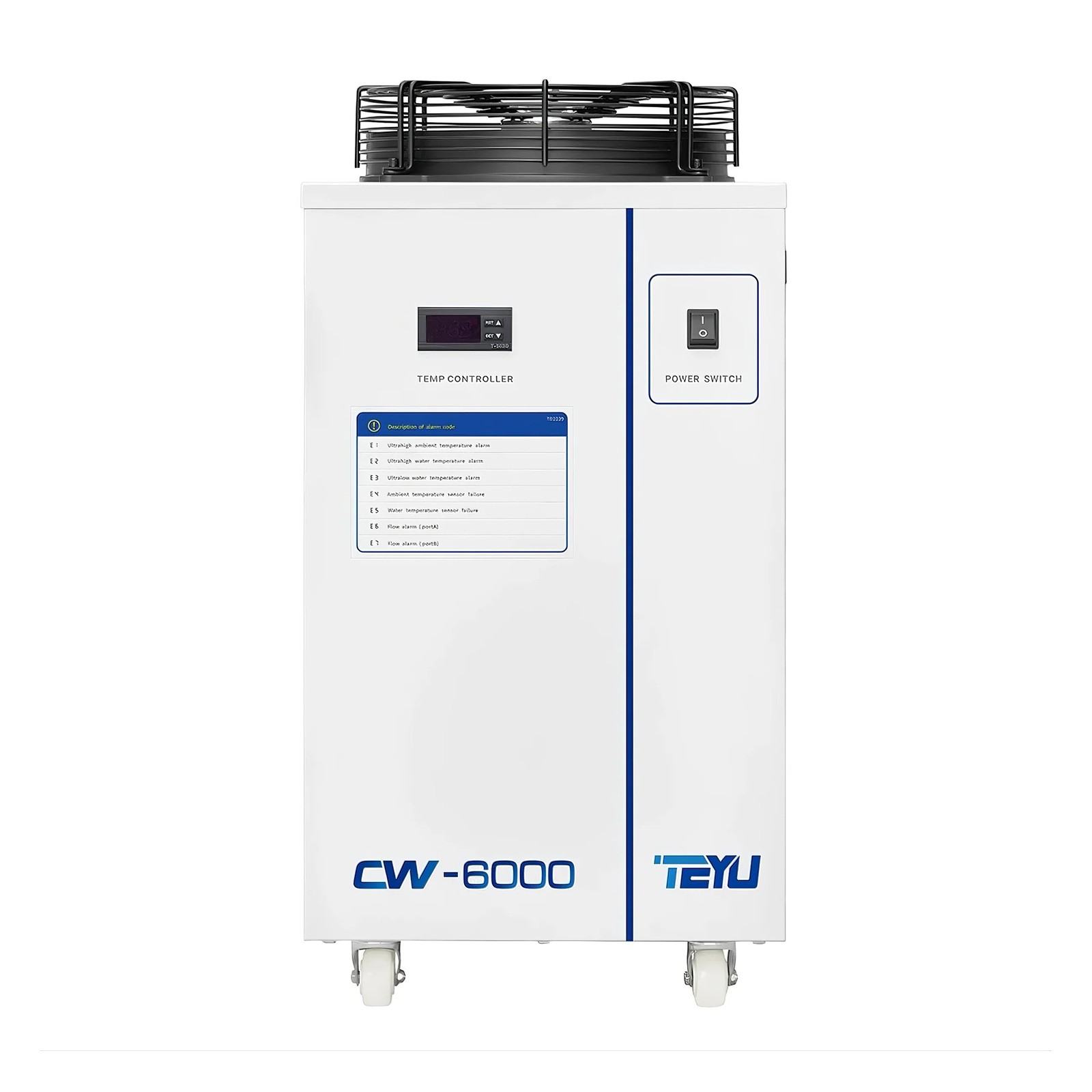 CW-6000DN Industrial Water Chiller for 100W Laser, Fiber Laser Cooling 110V 60Hz