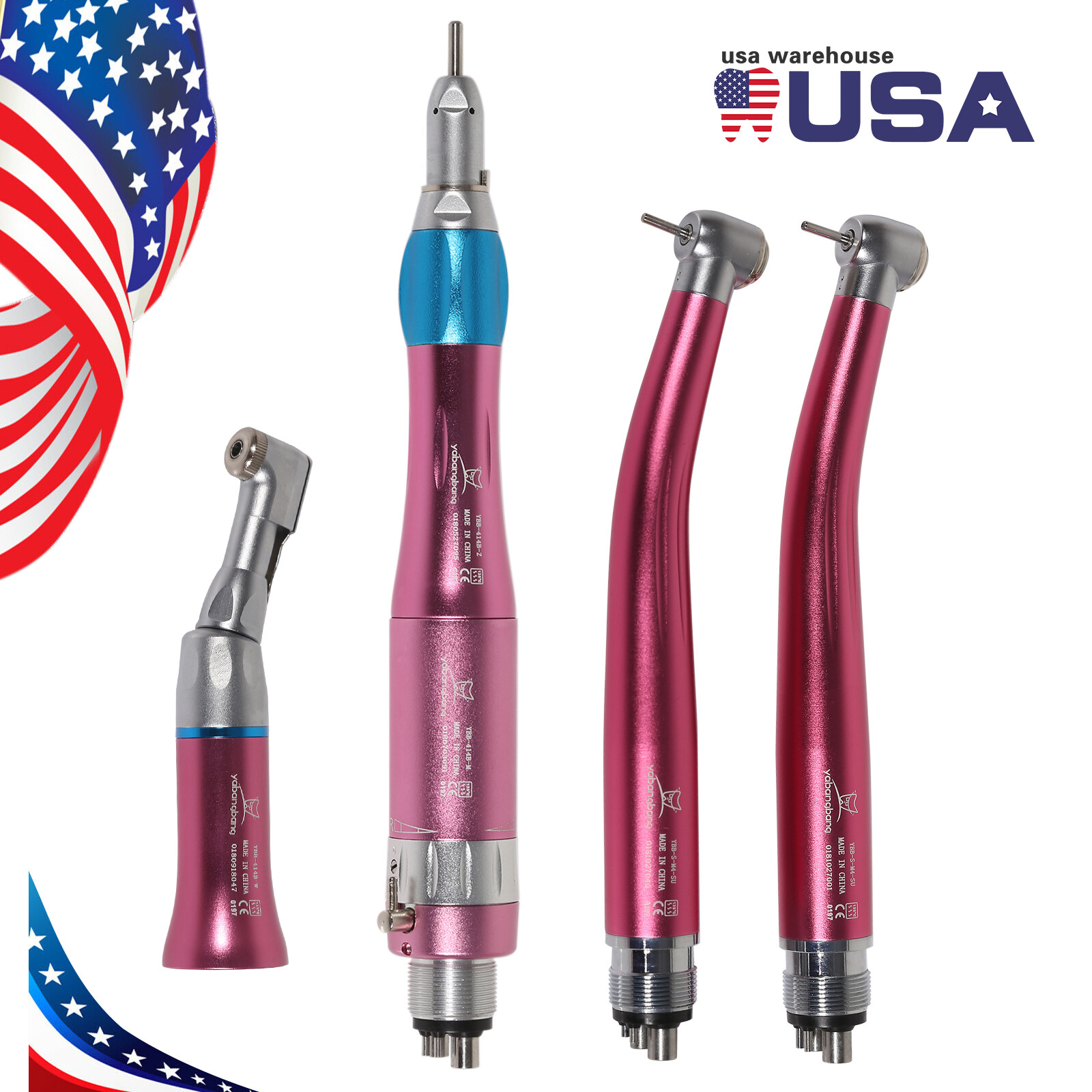 Dental Air Turbine Kit PANA-MAX High Speed Handpiece / EX-203C Low Speed Set 4H
