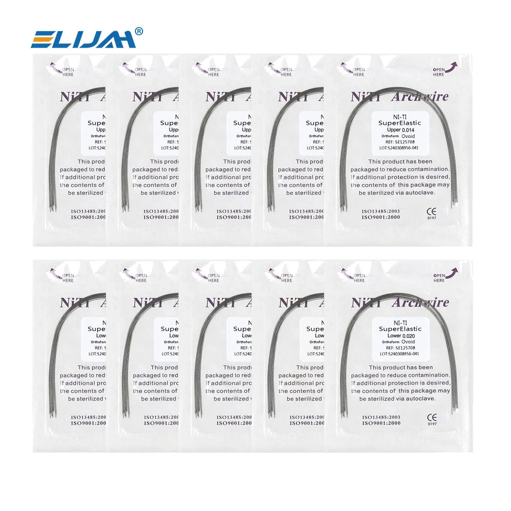 Dental Orthodontic Arch Wire Super Elastic Niti Round Rectangular Ovoid Form