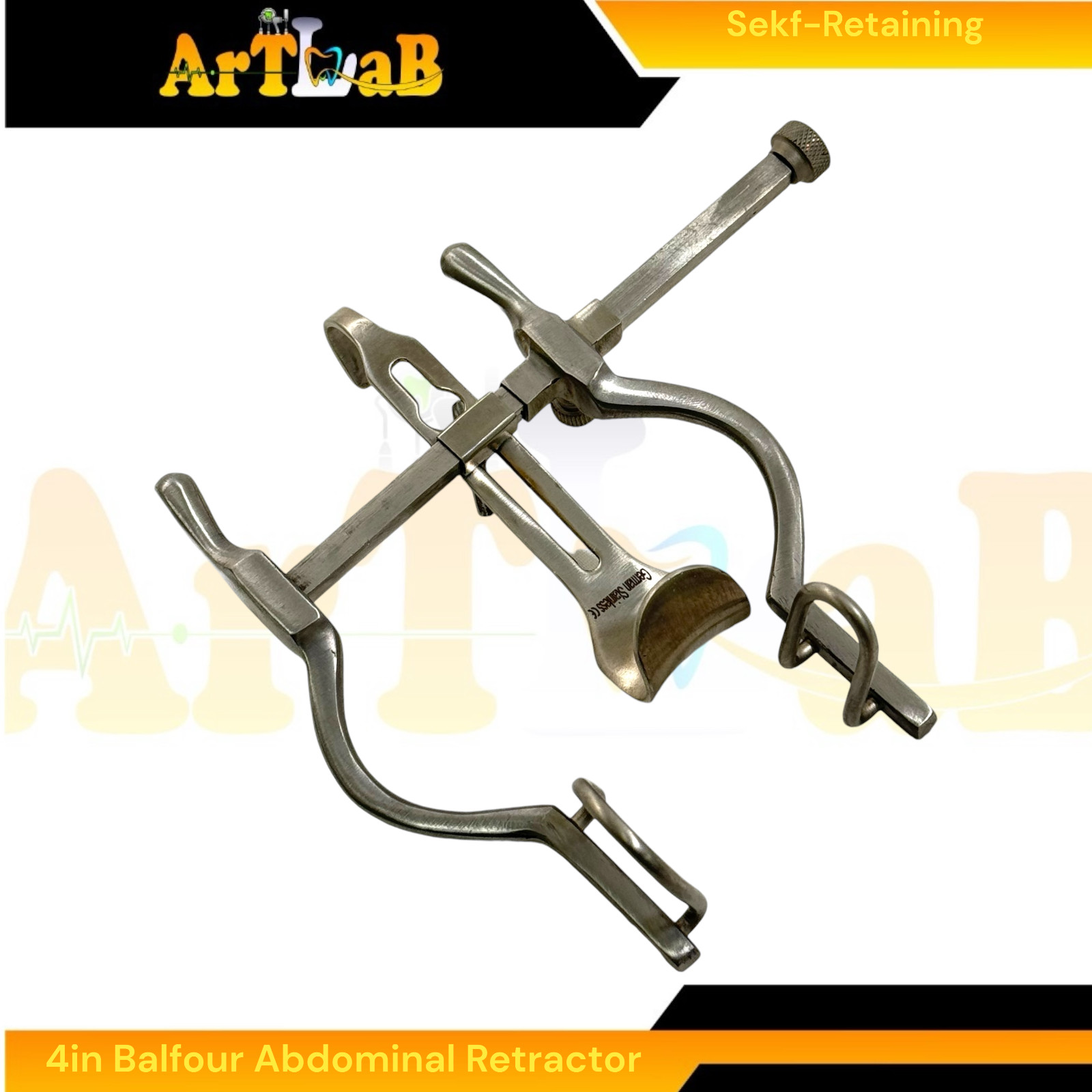 Balfour Abdominal Retractor 4″ Pediatric Veterinary Instrument Fenestrated