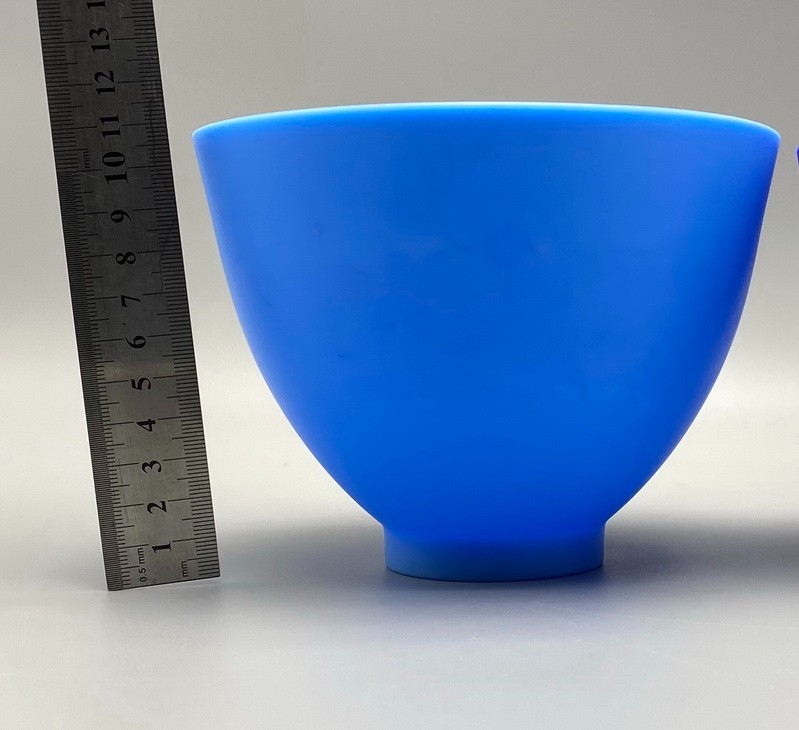 Dental Lab Mixing Bowl Flexible Silicone Rubber Extra Large Blue Bowls Hygienist