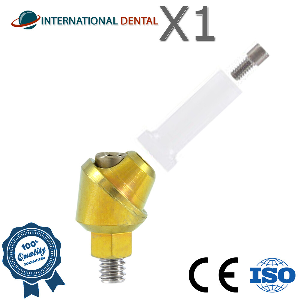 Angled Multi Unit 1.6 Adapter Head 45° Set With Plastic Sleeve Dental Fixture