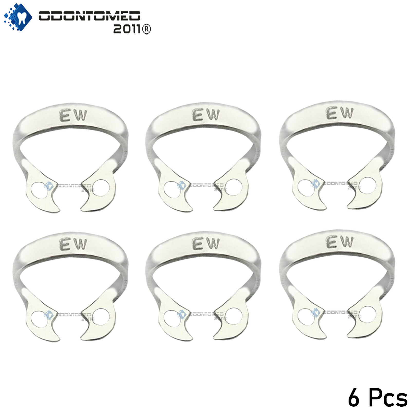 6 Endodontic Rubber Dam Clamp # EW Surgical Dental Instruments