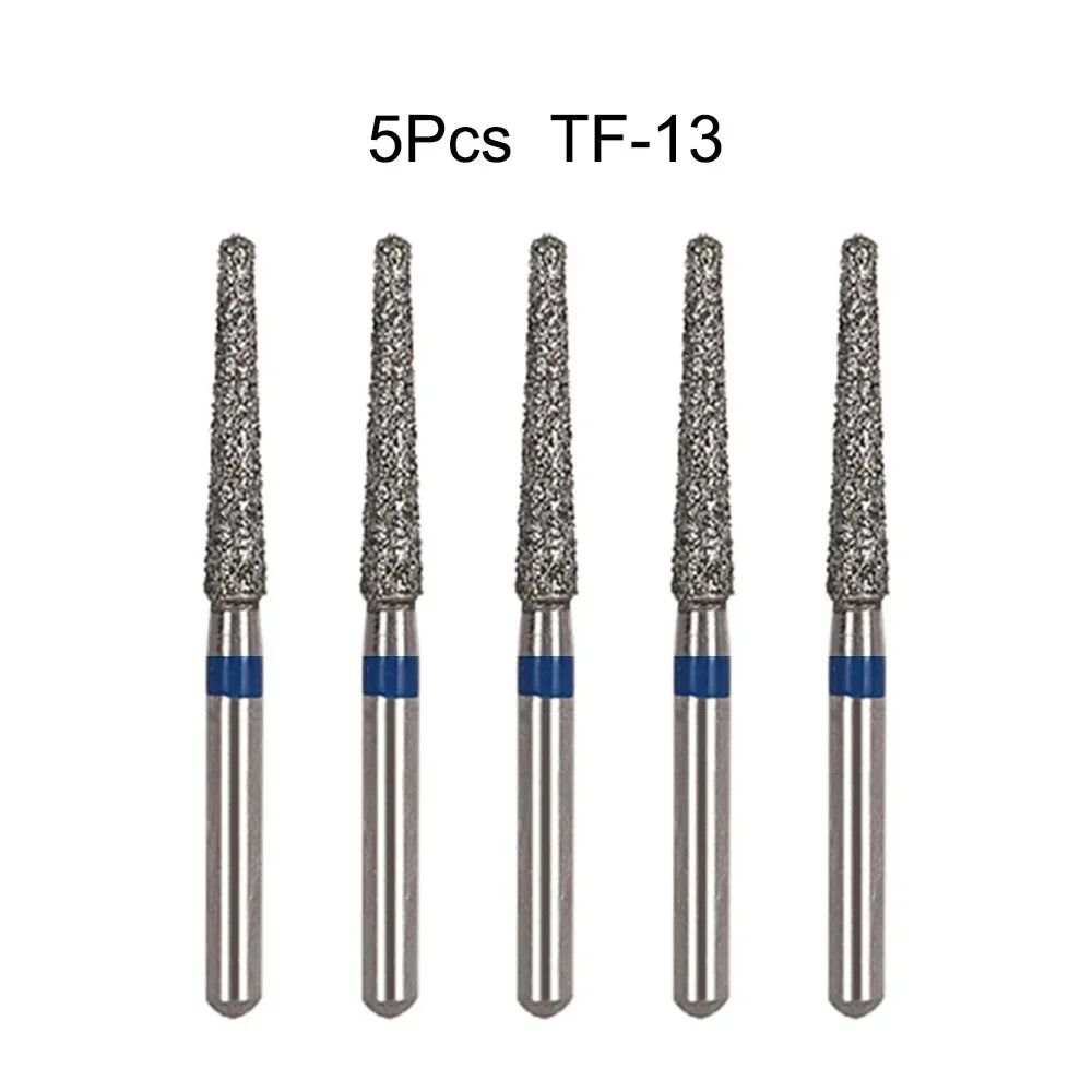 5Pcs/Pack Bur Dental Diamond Drill Burs for High Speed Handpiece Silver