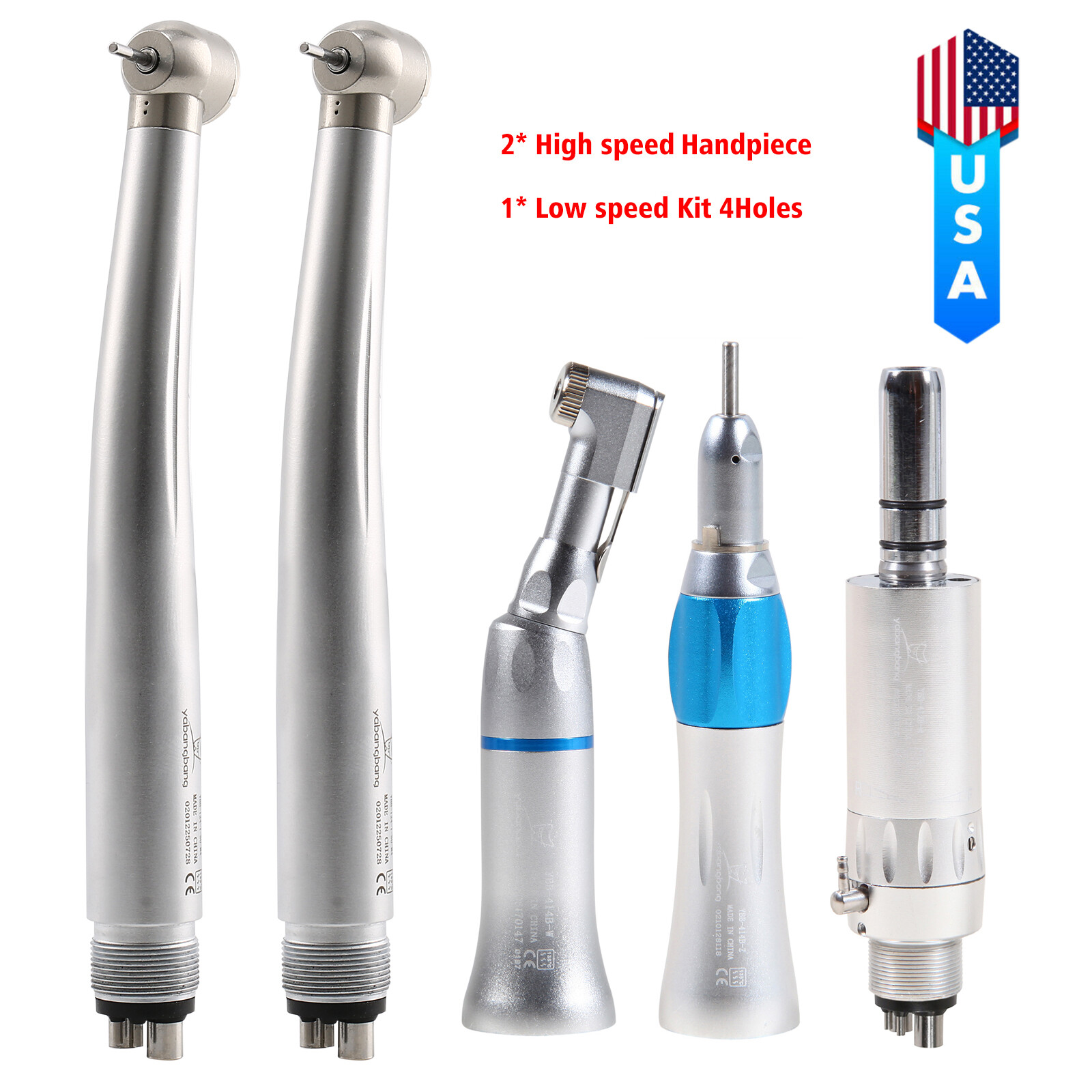 Yabangbang Dental High Low Speed Handpiece / Kit 2/4 Holes Air Turbine