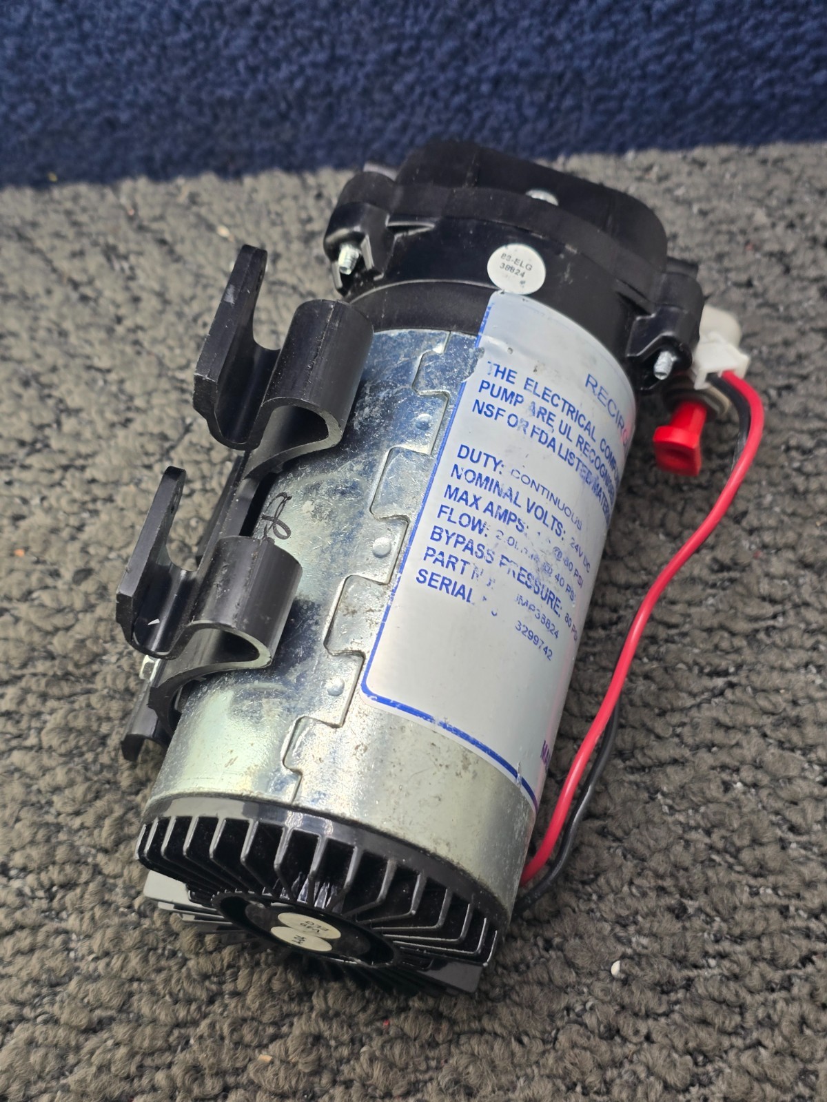 ELGA PUMP38824 24V DC High Flow Recirculation Pump Continuous 80PSI