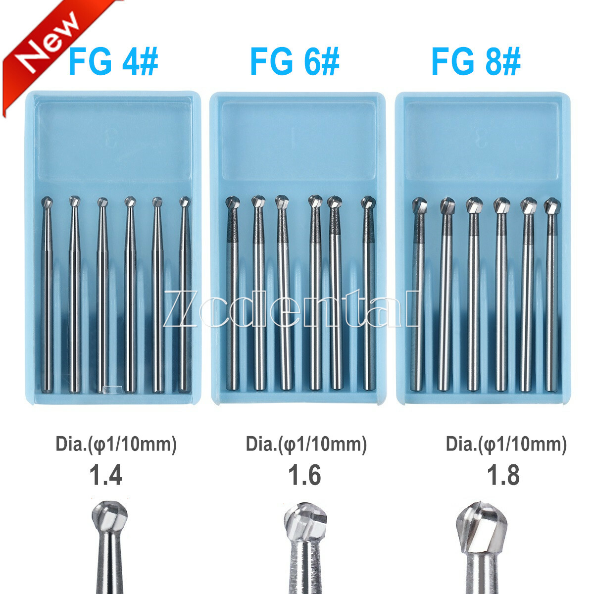 Cirugía quirúrgica dental Fresas redondas de carburo de tungsteno FGXL 4/6/8 #