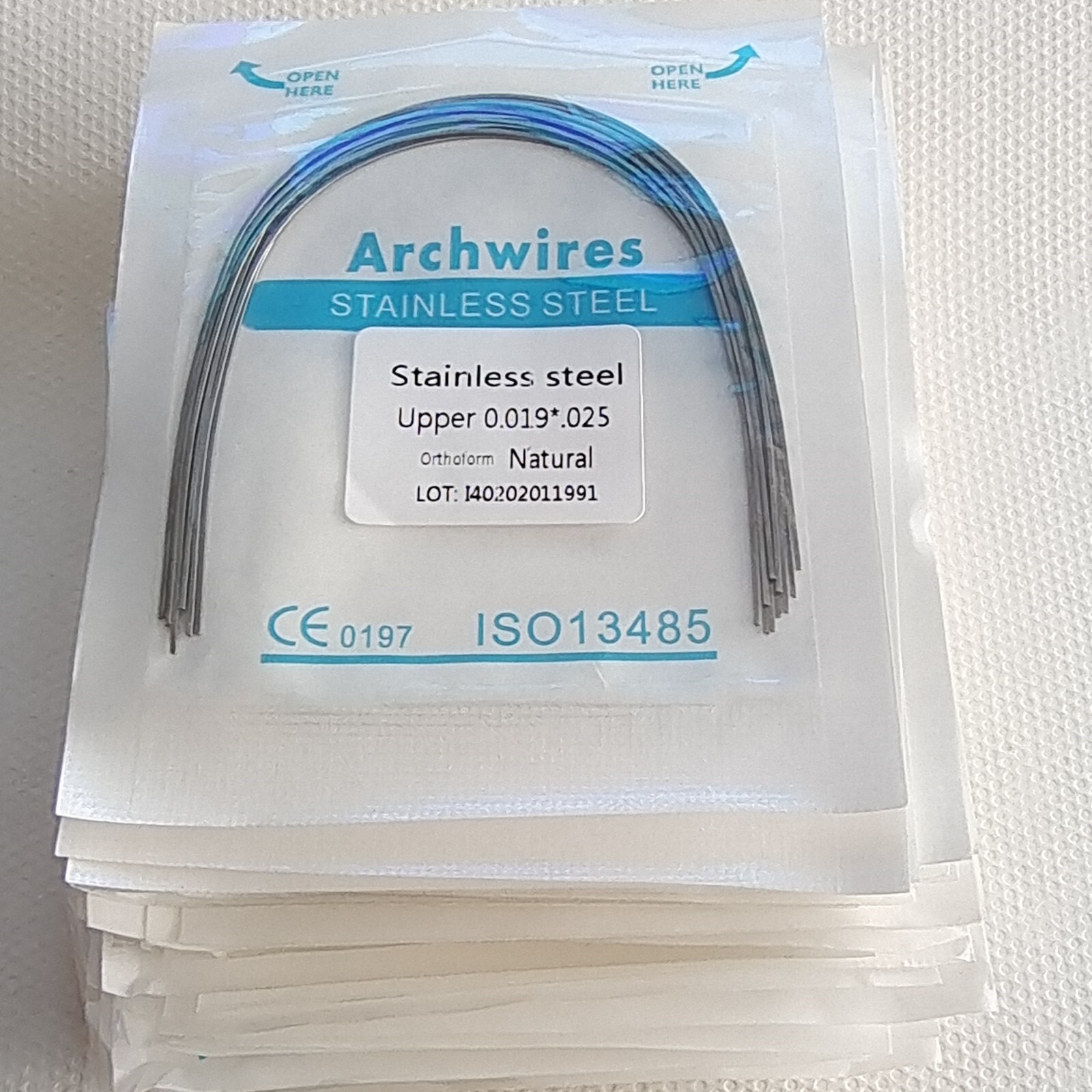 20Packs Dental Orthodontic Arch Wire Stainless Steel Natural Form Rectangular