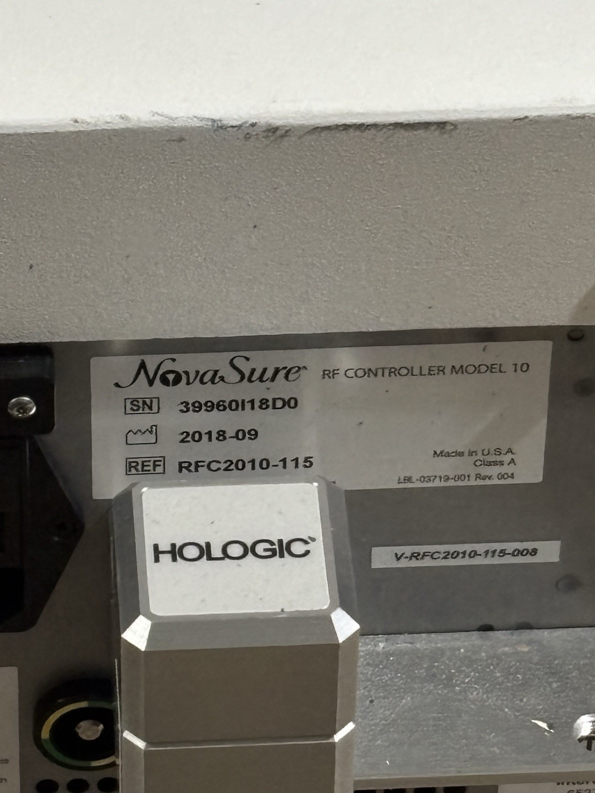 Hologic NovaSure RFC2010-115 RF Controller Model 10! Powers On! Untested!
