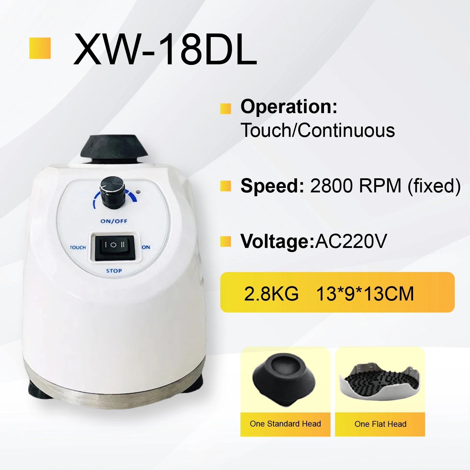 Tube Mixer XW-18D Test Mini Adjustable Speed AC220V Benchtop Shaker 0-2800RPM