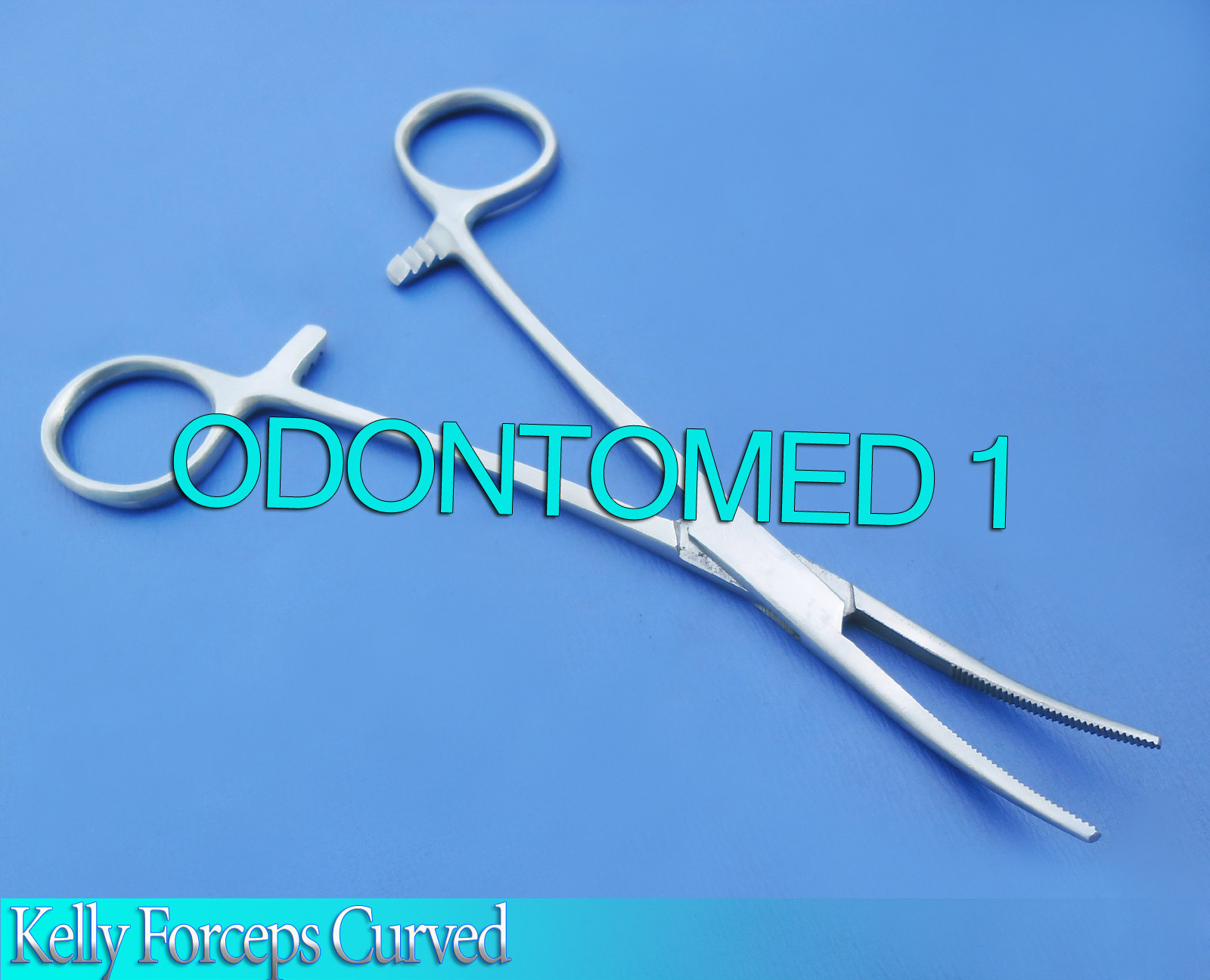 6 Kelly Hemostat Locking Forceps Curved Tip 6.5″