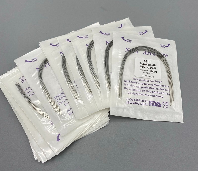 Dental Orthodontic Arch Wire Super Elastic Niti Round Rectangular Natural Form