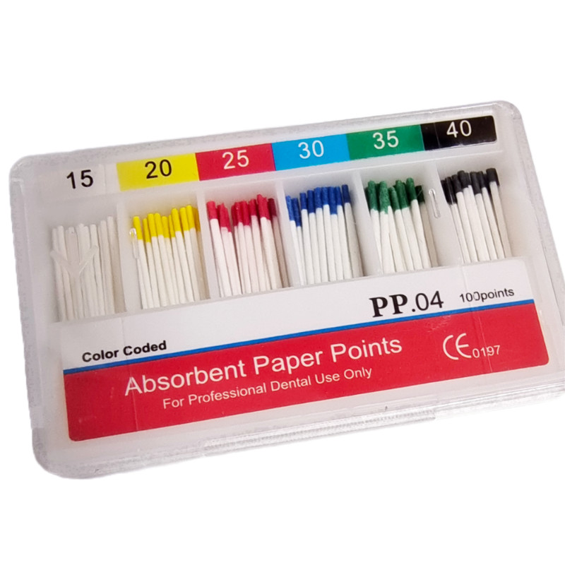 Endodontic GUTTA PERCHA POINTS Taper 0.4, All Sizes Dental Meta, 60 Points/box