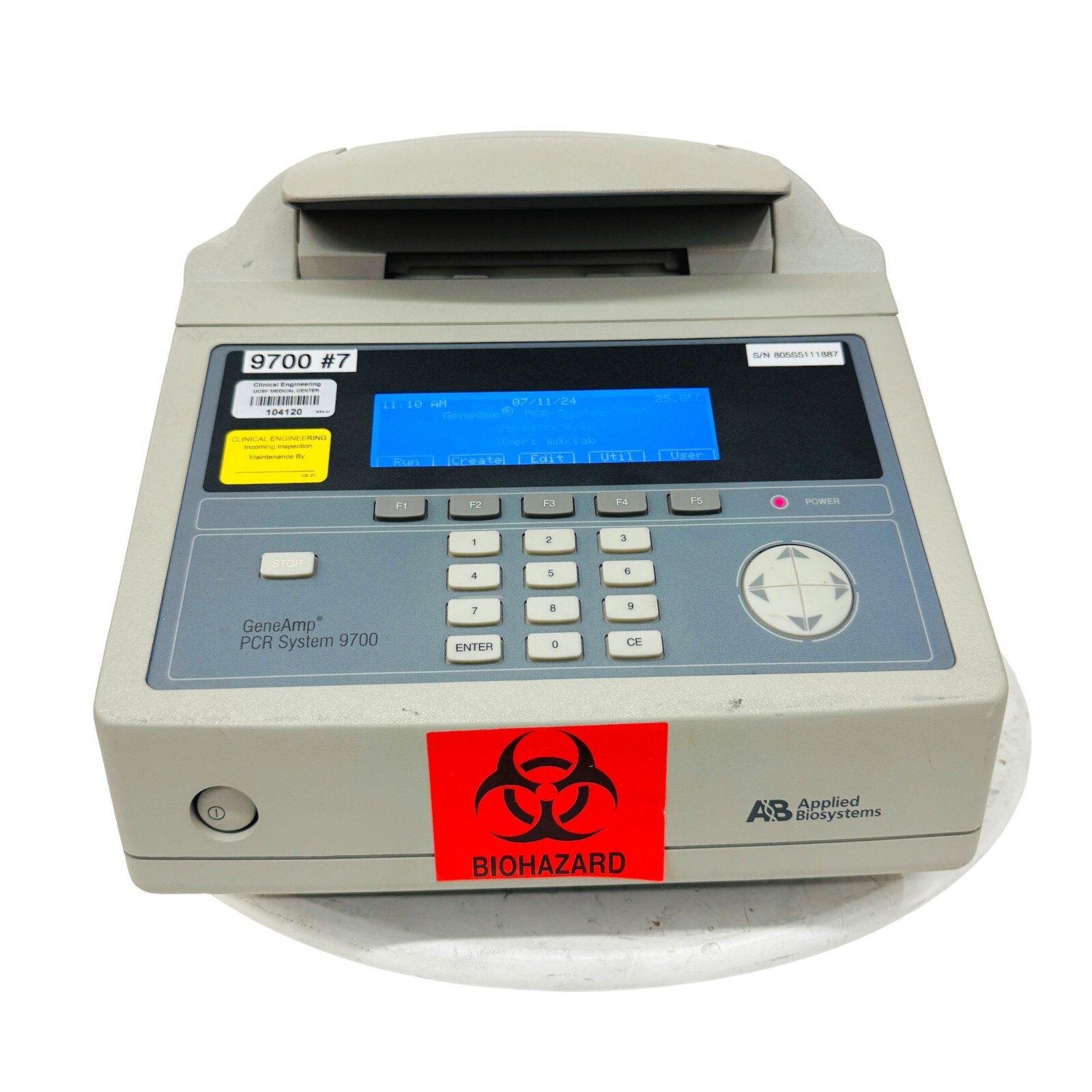 Applied Biosystems 9700 GeneAmp PCR System Thermal Cycler 96 Well, N8050200