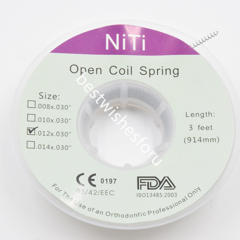 1 Roll Dental Orthodontic Niti Open Coil Spring Spool Dia.012 *030 ” inch 914mm
