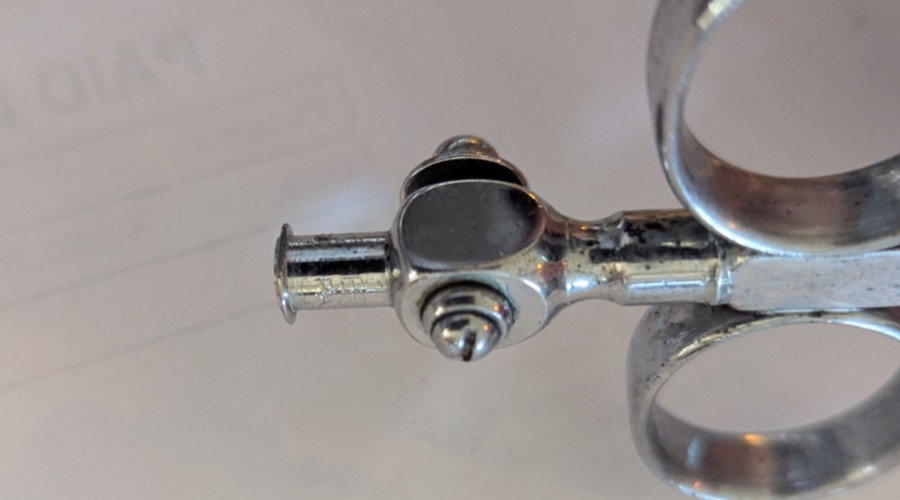 Vintage Uterine Cannula Obstetrics & Gynecology medical tool oddity (D3)