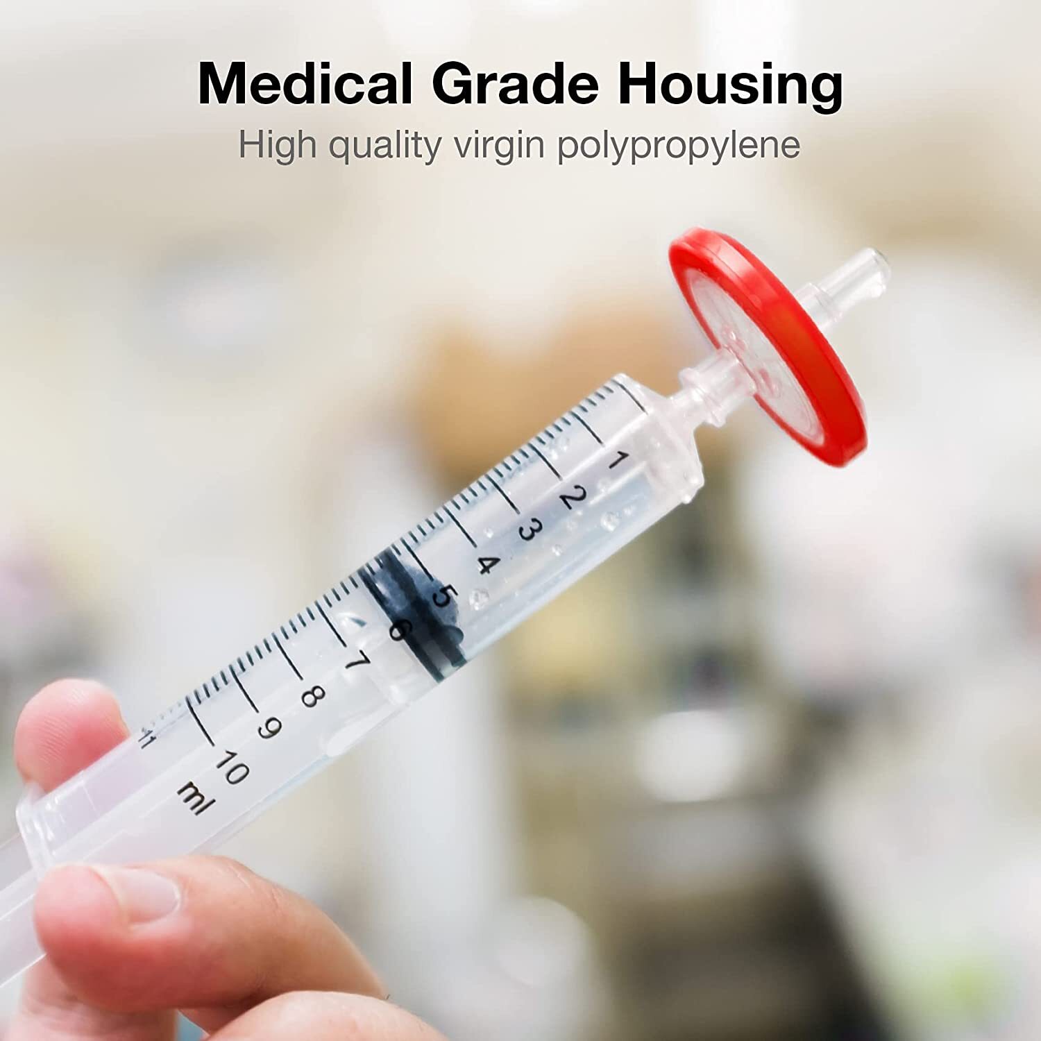 500PCS 15mL Centrifuge Test Tubes+ PTFE Syringe Filters 0.22μm/0.45μm 13mm/25mm