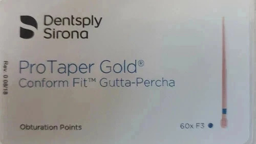 Protaper Gold F3 GUTTA Percha Points Dentsply Tulsa Box of 60